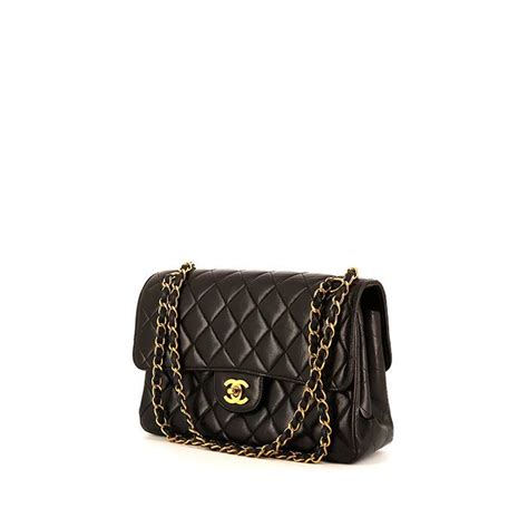 chanel timeless 349760|Chanel Timeless Black Leather ref.1075960 .